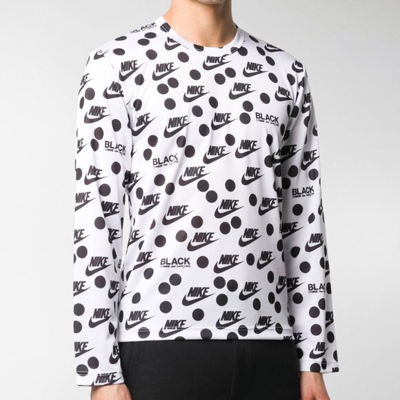 BNWT AW20 COMME DES GARCONS BLACK x NIKE LS TSHIRT JERSEY S - Picture 1 of 14